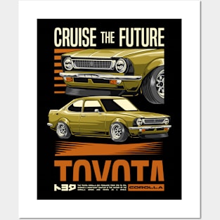 Iconic Corolla E20 Car Posters and Art